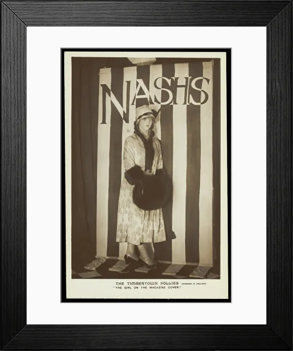 Framed Print : A soldier in drag modelling for 'The Timbertown Follies' at a prisoner of war camp... [1914-1918?]. Creator: Unknown