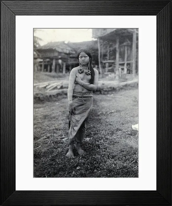 Framed Print : Sarawak: a Kayan girl, c1900. Creator: Unknown Framed Print : Sarawak: a Kayan girl, c1900. Creator: Unknown