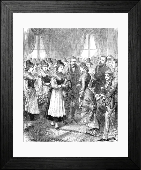 Framed Print : The Imperial Wedding at Vienna: Princess Stephanie of Belgium receiving bridal gifts... 1881. Creator: Unknown Framed Print : The Imperial Wedding at Vienna: Princess Stephanie of Belgium receiving bridal gifts... 1881. Creator: Unknown