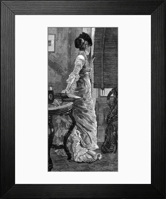 Framed Print : Somebody's Coming, 1881. Creator: Held. Somebody's Coming, 1881. Creator: Held Framed Print : Somebody's Coming, 1881. Creator: Held. Somebody's Coming, 1881. Creator: Held