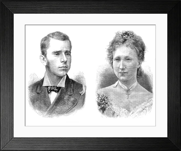 Framed Print : Archduke Rudolph, Crown Prince of Austria, and Princess Stephanie of Belgium, 1881. Creator: Unknown Framed Print : Archduke Rudolph, Crown Prince of Austria, and Princess Stephanie of Belgium, 1881. Creator: Unknown
