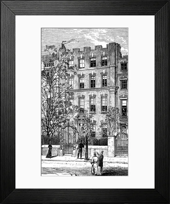 Framed Print : No. 4, Cheyne-Walk, Chelsea, the residence of the late 'George Eliot', 1881. Creator: Unknown Framed Print : No. 4, Cheyne-Walk, Chelsea, the residence of the late 'George Eliot', 1881. Creator: Unknown