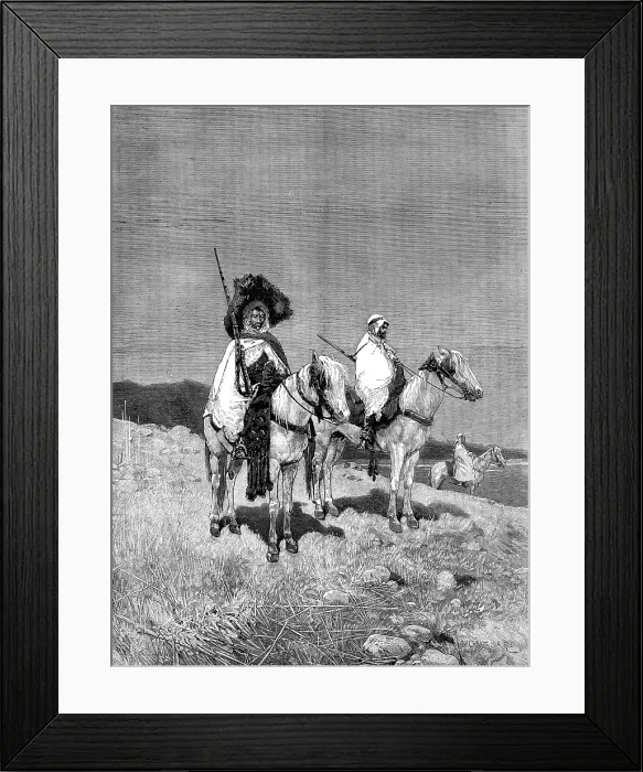 Framed Print : The French Expedition to Tunis: outpost of irregulars, 1881. Creator: Unknown Framed Print : The French Expedition to Tunis: outpost of irregulars, 1881. Creator: Unknown