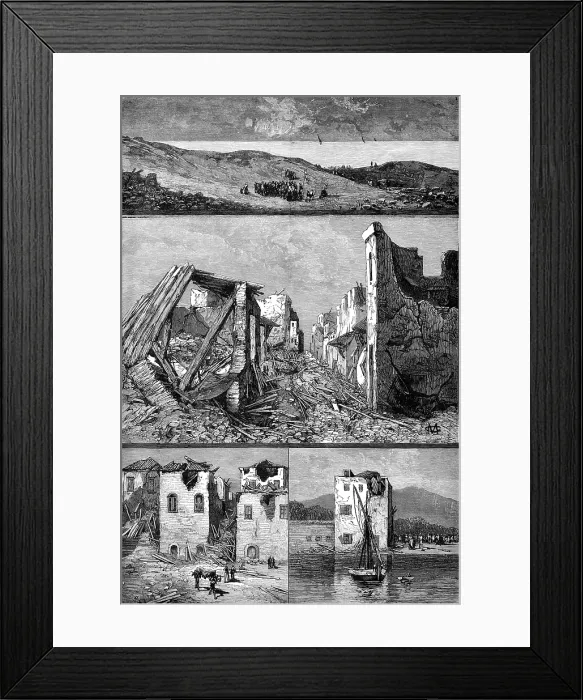 Framed Print : Ruins in Chios after the late disastrous earthquake, 1881. Creator: Unknown Framed Print : Ruins in Chios after the late disastrous earthquake, 1881. Creator: Unknown