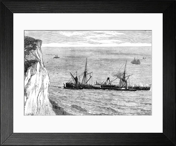 Framed Print : The Flamingo ashore at St. Margaret's Bay, near the South Foreland, 1881. Creator: Unknown. The Flamingo ashore at St. Margaret's Bay, near the South Foreland, 1881 Framed Print : The Flamingo ashore at St. Margaret's Bay, near the South Foreland, 1881. Creator: Unknown. The Flamingo ashore at St. Margaret's Bay, near the South Foreland, 1881