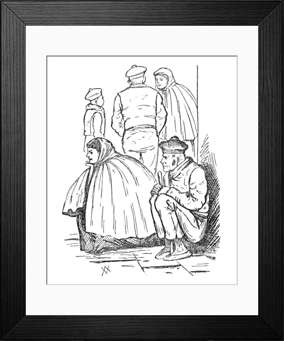 Framed Print : At the Galway Assizes: group of Arran Islanders, 1881. Creator: Wallis Mackay Framed Print : At the Galway Assizes: group of Arran Islanders, 1881. Creator: Wallis Mackay