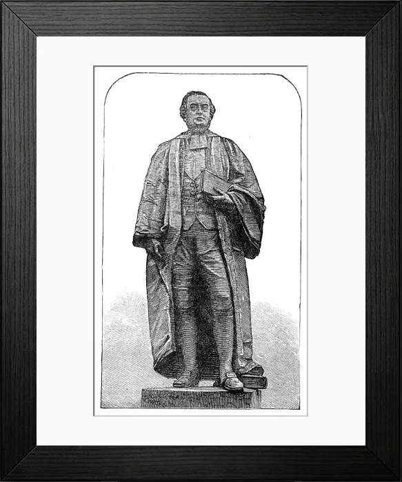 Framed Print : Statue of the late Rev. Dr. Norman Macleod, at Glasgow, 1881. Creator: Unknown Framed Print : Statue of the late Rev. Dr. Norman Macleod, at Glasgow, 1881. Creator: Unknown