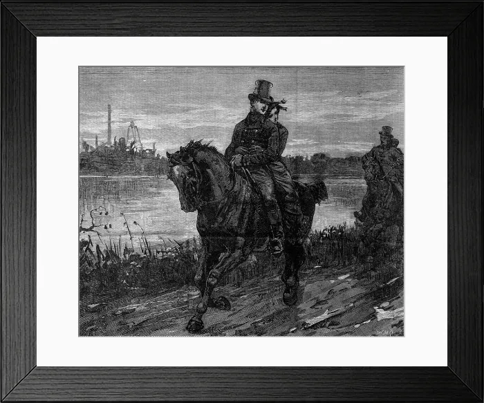 Framed Print : George Stephenson, the Father of Railways: Stephenson and his wife...on their wedding day, 1881. Creator: Unknown Framed Print : George Stephenson, the Father of Railways: Stephenson and his wife...on their wedding day, 1881. Creator: Unknown