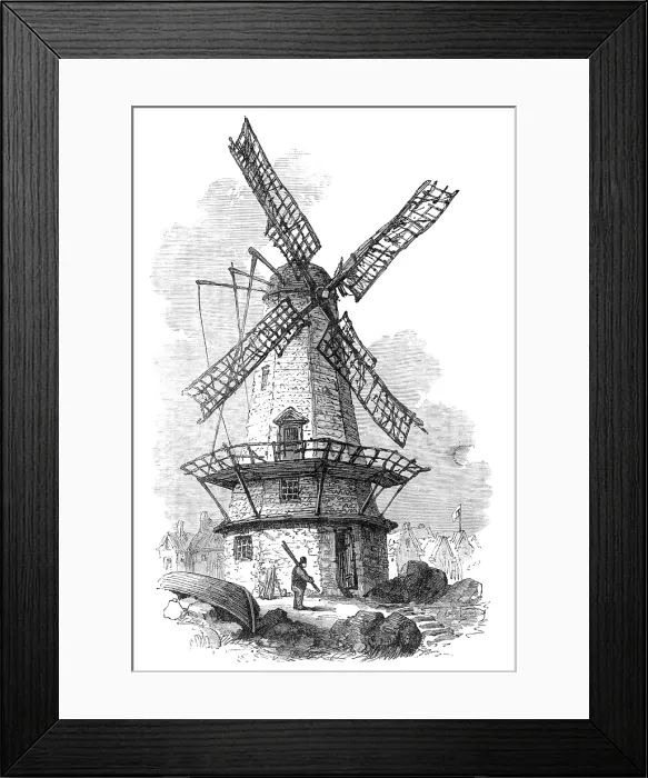 Framed Print : The Tourist in Iceland: old windmill, Reykjavik, 1881. Creator: Unknown Framed Print : The Tourist in Iceland: old windmill, Reykjavik, 1881. Creator: Unknown