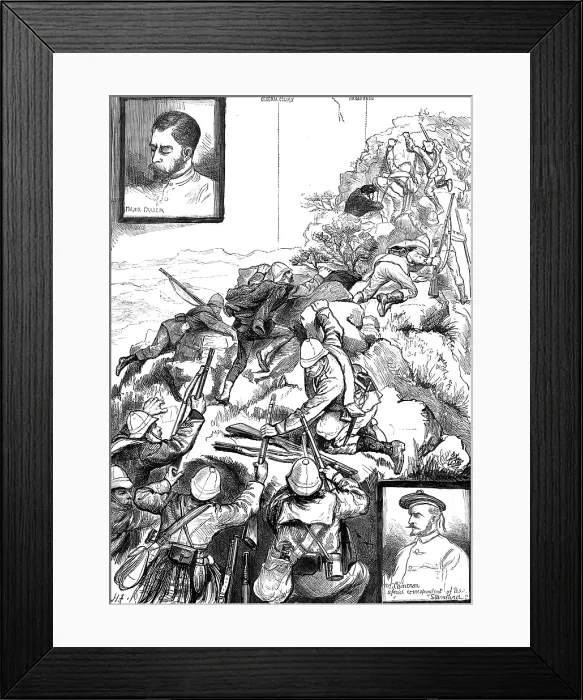 Framed Print : The Transvaal War: Sir George Colley's midnight ascent of Majuba Hill, February 26, 1881 Framed Print : The Transvaal War: Sir George Colley's midnight ascent of Majuba Hill, February 26, 1881