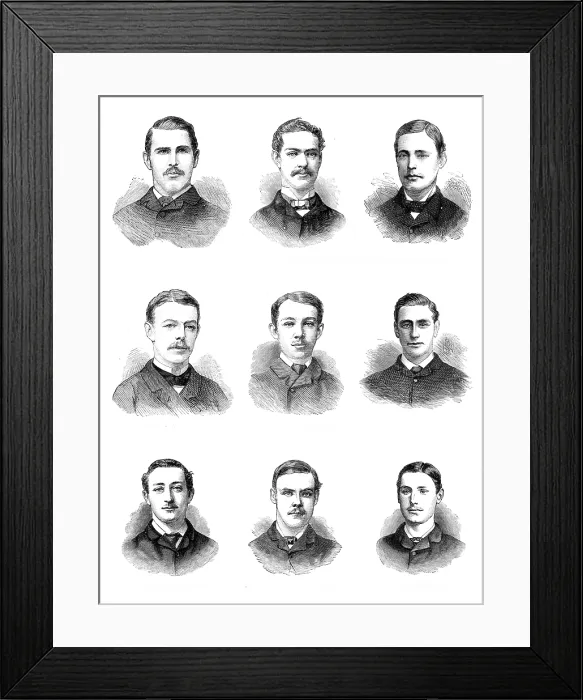 Framed Print : The Universities Boat-Race: the Cambridge crew, 1881. Creator: Unknown. The Universities Boat-Race: the Cambridge crew, 1881. Creator: Unknown Framed Print : The Universities Boat-Race: the Cambridge crew, 1881. Creator: Unknown. The Universities Boat-Race: the Cambridge crew, 1881. Creator: Unknown