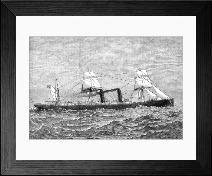 Framed Print : The new Cunard steam-ship Servia, 1881. Creator: Unknown Framed Print : The new Cunard steam-ship Servia, 1881. Creator: Unknown