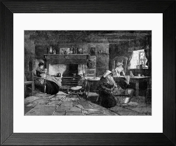 Framed Print : Fisherman's cottage in the Isle of Man, 1881. Creator: Unknown. Fisherman's cottage in the Isle of Man, 1881. Creator: Unknown Framed Print : Fisherman's cottage in the Isle of Man, 1881. Creator: Unknown. Fisherman's cottage in the Isle of Man, 1881. Creator: Unknown