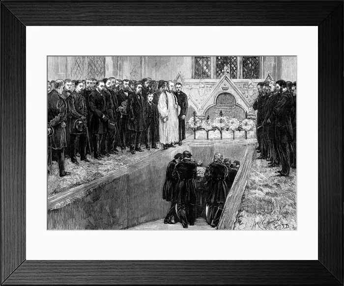 Framed Print : Funeral of Lord Beaconsfield at Hughenden Church, High Wycombe, 1881. Creator: Unknown Framed Print : Funeral of Lord Beaconsfield at Hughenden Church, High Wycombe, 1881. Creator: Unknown