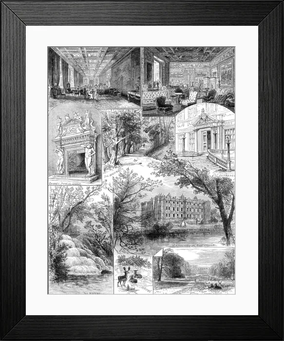 Framed Print : Sketches at Longleat, seat of the Marquis of Bath, 1881 Creator: Unknown