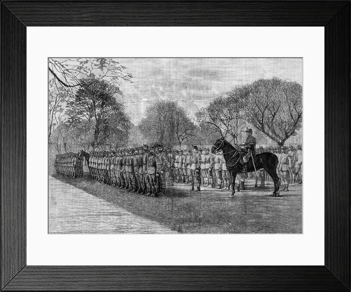 Framed Print : The Brighton Volunteer Review: Middlesex Corps in Steyne Gardens, 1881. Creator: Unknown Framed Print : The Brighton Volunteer Review: Middlesex Corps in Steyne Gardens, 1881. Creator: Unknown