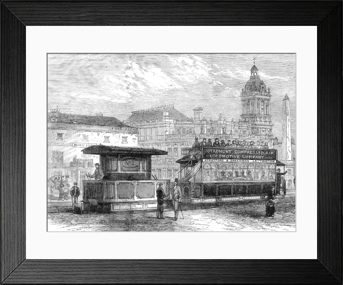 Framed Print : The Beaumont Compressed-Air Engine, for tramways, 1881. Creator: Unknown Framed Print : The Beaumont Compressed-Air Engine, for tramways, 1881. Creator: Unknown