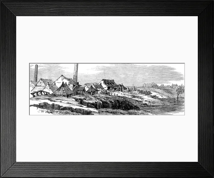 Framed Print : Subsidence of land at the Northwich Salt-Mines, 1881. Creator: Unknown Framed Print : Subsidence of land at the Northwich Salt-Mines, 1881. Creator: Unknown