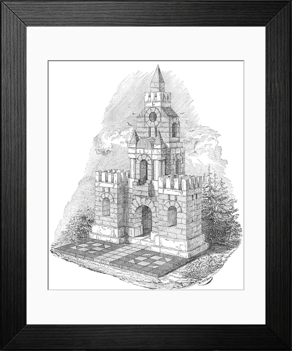 Framed Print : Patent Building Bricks - (a new invention), 1883. Creator: H. Weber Framed Print : Patent Building Bricks - (a new invention), 1883. Creator: H. Weber