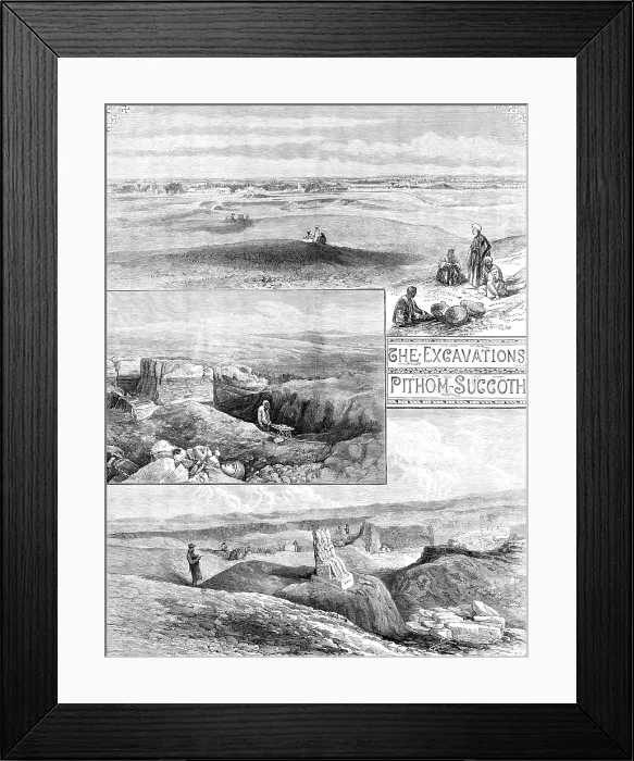 Framed Print : The Excavations of Pithom-Succoth: A Buried City of the Exodus, 1883. Creator: Unknown