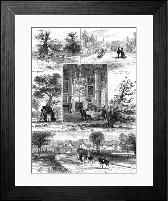 Framed Print : The Royal Visit to Welbeck Abbey, 1881. Creator: Unknown