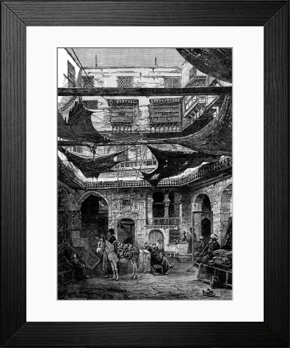 Framed Print : The Crisis in Egypt: the Turkish Carpet Bazaar, Cairo, 1881. Creator: William James Palmer Framed Print : The Crisis in Egypt: the Turkish Carpet Bazaar, Cairo, 1881. Creator: William James Palmer