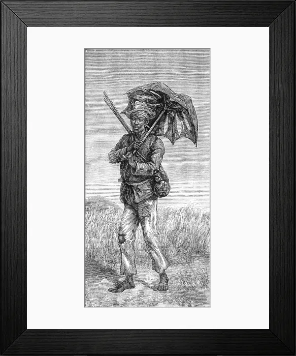 Framed Print : A Basuto out for a walk, 1881. Creator: Unknown Framed Print : A Basuto out for a walk, 1881. Creator: Unknown
