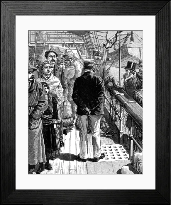 Framed Print : The Cholera in Egypt: quarantine examination at Brindisi, 1883. Creator: Unknown Framed Print : The Cholera in Egypt: quarantine examination at Brindisi, 1883. Creator: Unknown