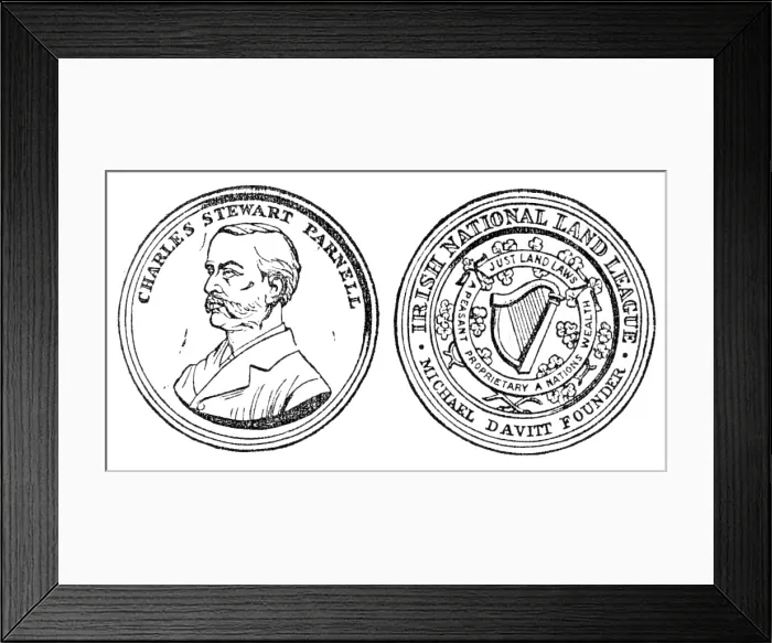 Framed Print : The Irish Land League Badge, 1881. Creator: Unknown Framed Print : The Irish Land League Badge, 1881. Creator: Unknown