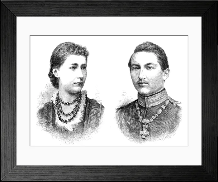Framed Print : The Royal Marriage - Princess Victoria of Schleswig-Holstein and Prince...William of Prussia, 1881. Creator: Unknown Framed Print : The Royal Marriage - Princess Victoria of Schleswig-Holstein and Prince...William of Prussia, 1881. Creator: Unknown