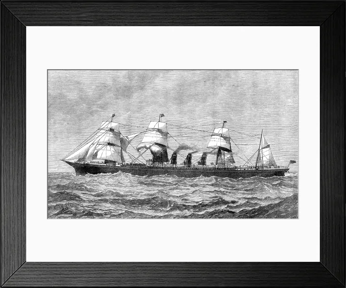 Framed Print : The new Inman steam-ship City of Rome, for Liverpool and New York, 1881. Creator: Unknown Framed Print : The new Inman steam-ship City of Rome, for Liverpool and New York, 1881. Creator: Unknown
