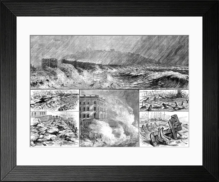 Framed Print : The Storm at Dover, Tuesday, January 18, 1881. Creator: Unknown Framed Print : The Storm at Dover, Tuesday, January 18, 1881. Creator: Unknown