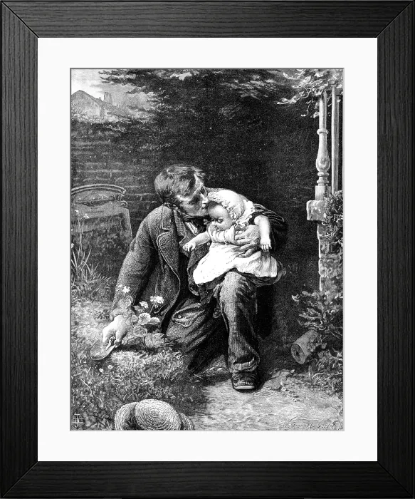 Framed Print : In Memory, from the picture by A. Stocks, in the Royal Academy Exhibition, 1883. Creator: Unknown Framed Print : In Memory, from the picture by A. Stocks, in the Royal Academy Exhibition, 1883. Creator: Unknown