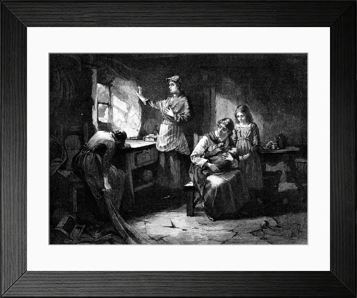 Framed Print : For Men must Work and Women must Weep, from the picture by W. H. Weatherhead... 1883. Creator: Unknown Framed Print : For Men must Work and Women must Weep, from the picture by W. H. Weatherhead... 1883. Creator: Unknown