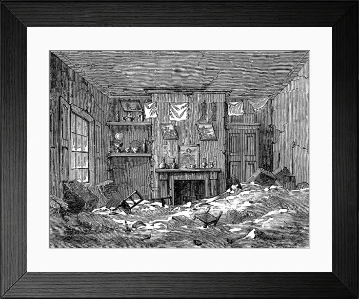 Framed Print : Effects of Flood at Lambeth during the Storm: room in Princes-Square, Lambeth, 1881. Creator: Unknown Framed Print : Effects of Flood at Lambeth during the Storm: room in Princes-Square, Lambeth, 1881. Creator: Unknown