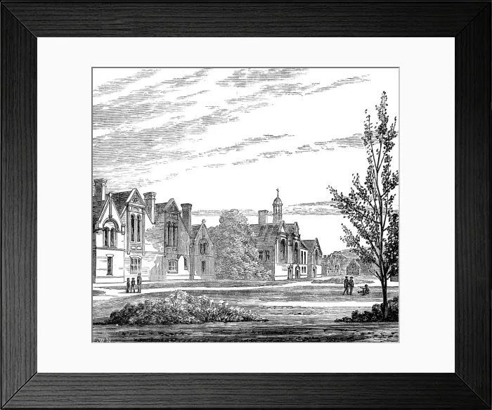Framed Print : Home for Orphan Boys at Swanley, opened by the Prince and Princess of Wales, 1883. Creator: Unknown Framed Print : Home for Orphan Boys at Swanley, opened by the Prince and Princess of Wales, 1883. Creator: Unknown