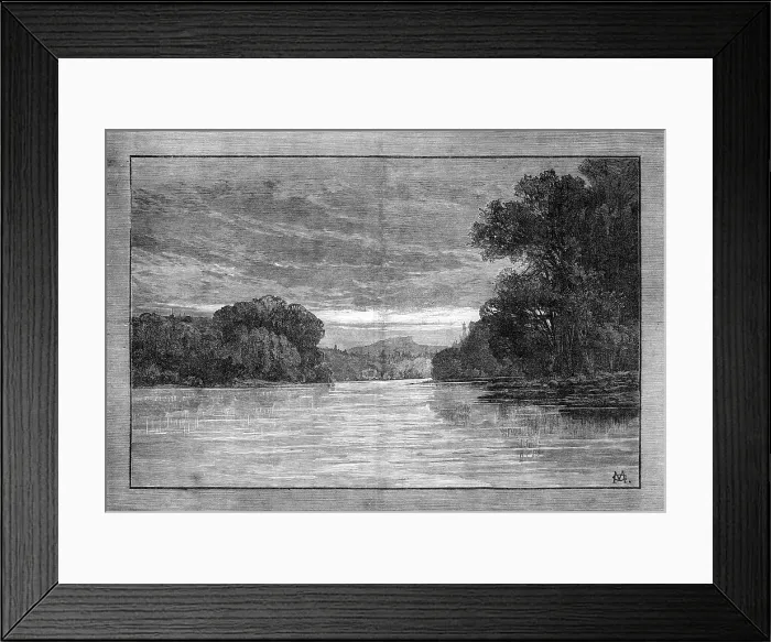 Framed Print : Scenes on the Cascapediac River, Lower Canada: Piko Hill, above Middle Camp, 1881. Creator: Unknown Framed Print : Scenes on the Cascapediac River, Lower Canada: Piko Hill, above Middle Camp, 1881. Creator: Unknown