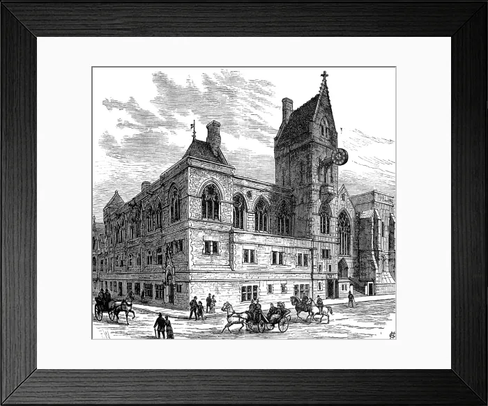 Framed Print : Townhall of Dover, opened by the Duke and Duchess of Connaught, 1883. Creator: Unknown Framed Print : Townhall of Dover, opened by the Duke and Duchess of Connaught, 1883. Creator: Unknown