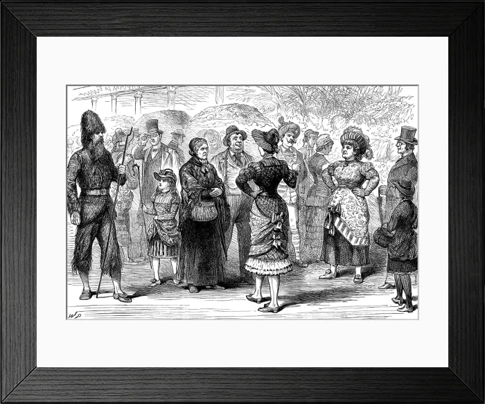 Framed Print : Masquerading market folk at the opening of the Southport Market-Hall, 1881. Creator: W. P Framed Print : Masquerading market folk at the opening of the Southport Market-Hall, 1881. Creator: W. P