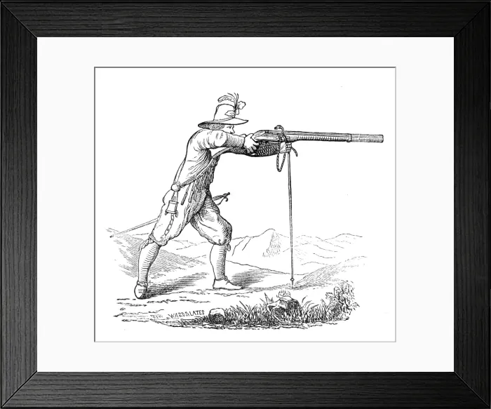 Framed Print : Spanish arquebusier, 16th century, (1881). Creator: Unknown Framed Print : Spanish arquebusier, 16th century, (1881). Creator: Unknown