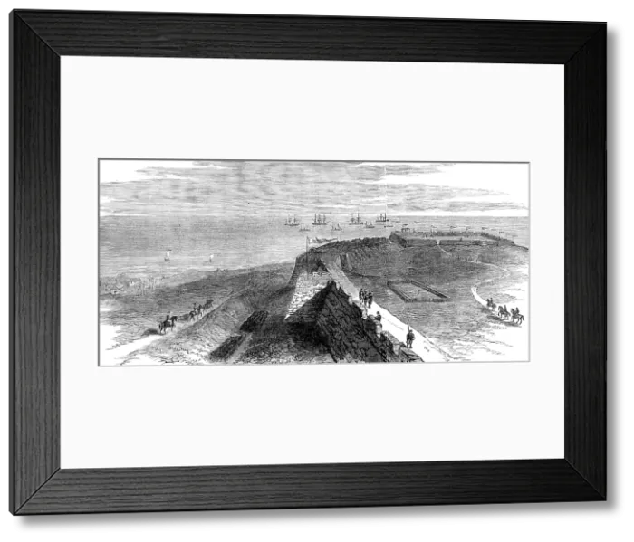 Framed Print : The British Squadron off the Great Wall of China, 1881. Creator: Unknown Framed Print : The British Squadron off the Great Wall of China, 1881. Creator: Unknown