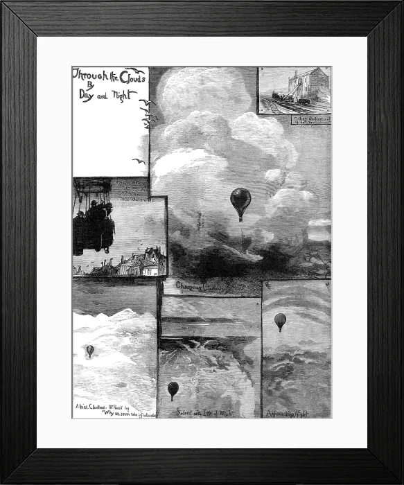 Framed Print : Through the Clouds by Day and Night, 1881. Creator: Unknown Framed Print : Through the Clouds by Day and Night, 1881. Creator: Unknown