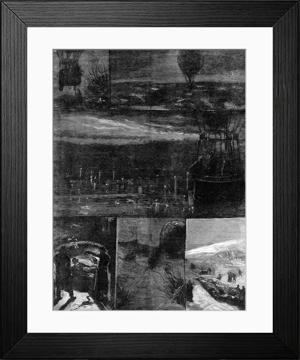 Framed Print : Through the Clouds by Day and Night, 1881. Creator: Unknown Framed Print : Through the Clouds by Day and Night, 1881. Creator: Unknown
