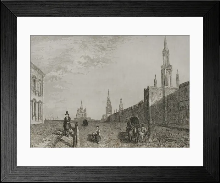 Framed Print : St Vladimir gate, Red Square, Moscow, Russia, 1839. Creator: Augustin Francois Lemaitre Framed Print : St Vladimir gate, Red Square, Moscow, Russia, 1839. Creator: Augustin Francois Lemaitre
