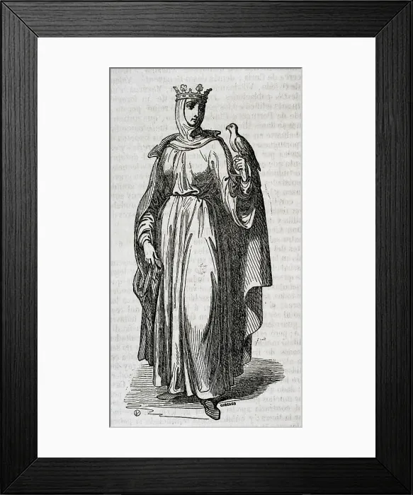 Framed Print : Eleonor of England, 1852. Creator: Coderch Framed Print : Eleonor of England, 1852. Creator: Coderch