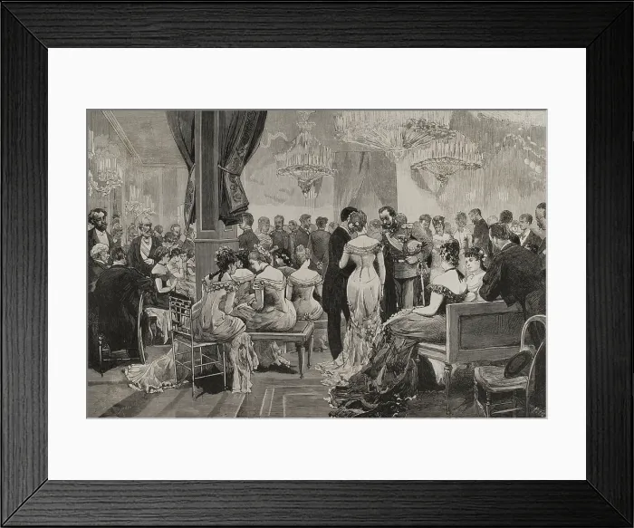 Framed Print : Black tie ball held at the Ministry of Agriculture and Commerce...Paris Exposition, May 2, 1878. Creator: Bernardo Rico Framed Print : Black tie ball held at the Ministry of Agriculture and Commerce...Paris Exposition, May 2, 1878. Creator: Bernardo Rico