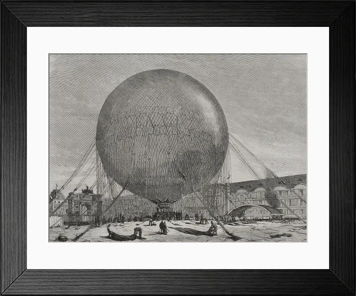 Framed Print : Ascent of the Captive Balloon in the Tuileries Garden, Paris Universal Exhibition, July 18, 1878. Creator: Tomas Carlos Capuz Framed Print : Ascent of the Captive Balloon in the Tuileries Garden, Paris Universal Exhibition, July 18, 1878. Creator: Tomas Carlos Capuz
