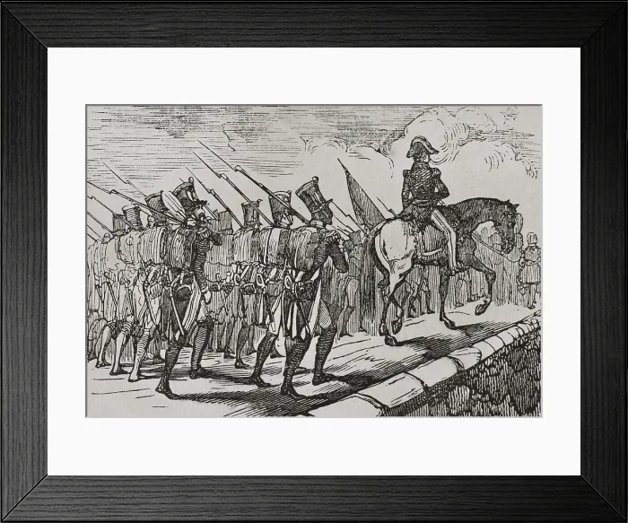Framed Print : Departure of French troops from Spain, late 18th-early 19th century, (1851). Creator: Unknown Framed Print : Departure of French troops from Spain, late 18th-early 19th century, (1851). Creator: Unknown