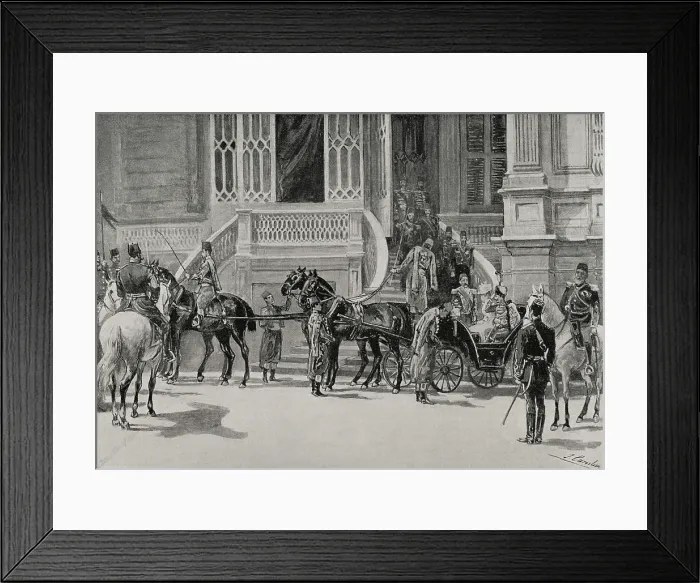 Framed Print : Journey of the emperors of Germany to the Holy Land, Constantinople, Turkey, 1898. Creator: Juan Comba Garcia Framed Print : Journey of the emperors of Germany to the Holy Land, Constantinople, Turkey, 1898. Creator: Juan Comba Garcia