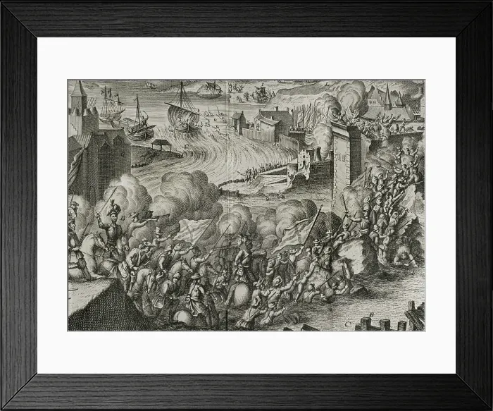 Framed Print : Expugnation of Lagny, 1590, (1748). Creator: Unknown Framed Print : Expugnation of Lagny, 1590, (1748). Creator: Unknown